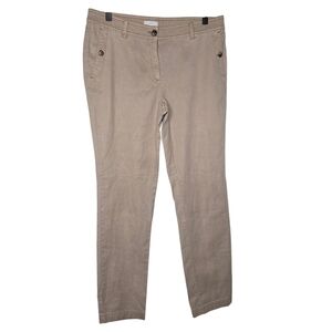 J Jill Womens Khaki Tan Mid Rise Trouser Chino Pants Size 8